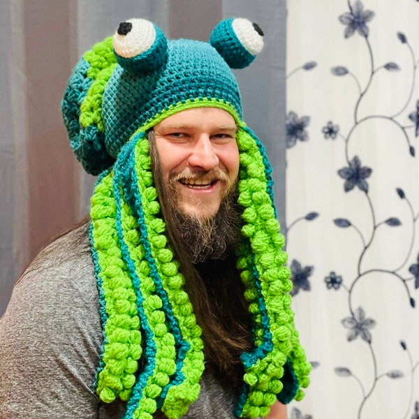 Crochet Octopus Hat. Crochet hats. Crochet animal hat.