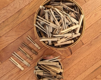 Antique and Vintage Wood Clothespins