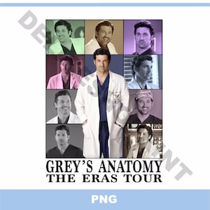 Derek Shepherd png print Grey's Anatomy PNG merch Derek Shepherd eras tour png print digital Greys Anatomy t-shirt shirt iron oN gift poster