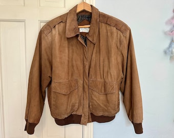 Vintage Size XL - XXL Suede Leather Jacket Multicolored Suede