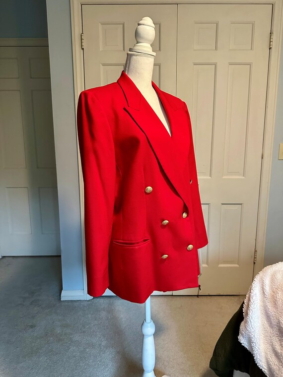 VTG Pendleton Red Wool Structured Double-Breasted… - image 15