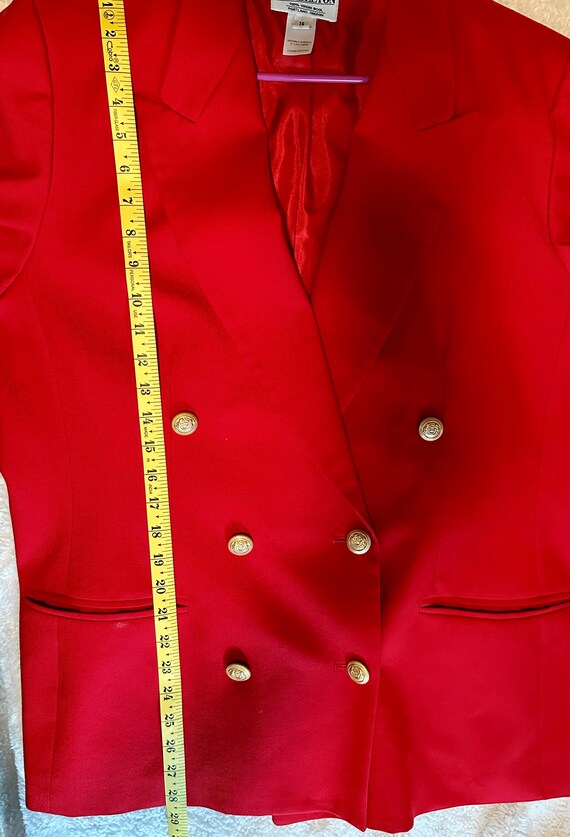 VTG Pendleton Red Wool Structured Double-Breasted… - image 8