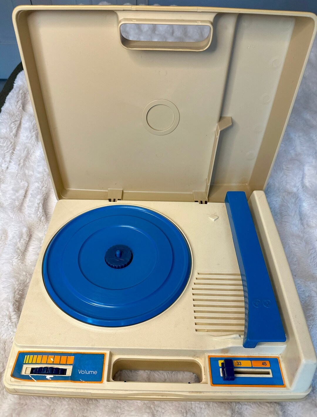 Fisher Price Record Player 1978 WORKS Needs Volume Adjustment Blue Turntable 825 33 45 Etsy