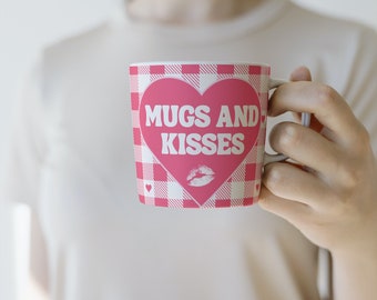 Funny Heart Mug for Valentine's Day - Cute Ceramic Coffee Cup with Heart Design