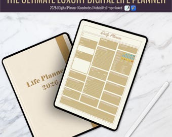 Digital Planner | Daily Planner | 2026 | Luxury | Goodnotes | Notability | iPad