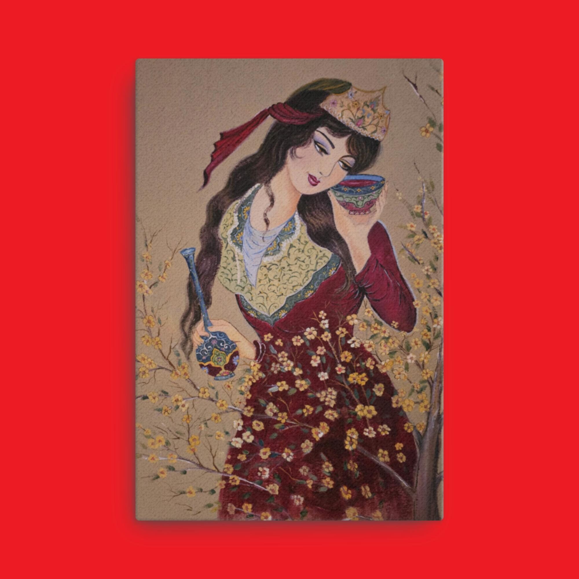 Poster Persiano In Miniatura A3 – Stampa Su Tessuto, Arredamento Parete Orientale