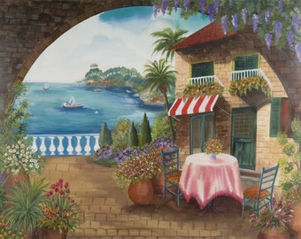 Tranquilidade toscana, Toscana costeira, varanda panorâmica, horizontes oceânicos, elegância ao ar livre, sonho mediterrâneo, brisa do oceano, charme costeiro