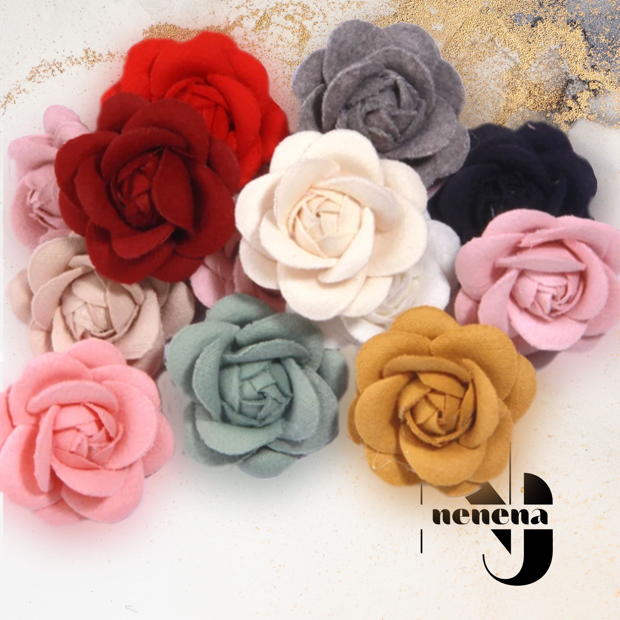 10 Stück Kamelien-Ansteckblumen – Blumen-Broschen-Set Für Anzug & Hochzeit