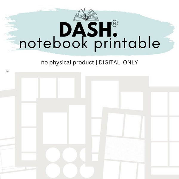 DASH Notebook Printable Only