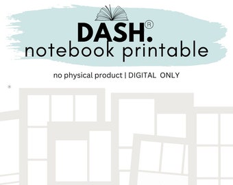 DASH Notebook Printable Only