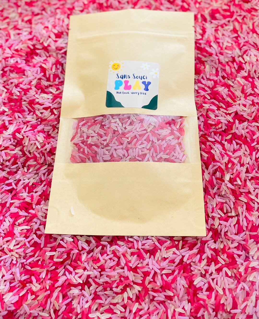 PRETTY IN PINK Pink Mix . Messy Play Rice. Food Grade Ingredients. Non ...
