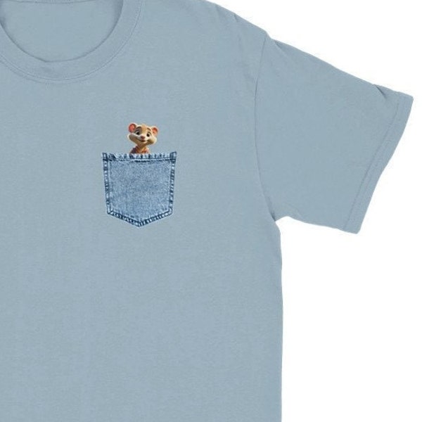 Cute children's T-shirt with a printed chest pocket, matching the book series "Anton Makes Music" by Christin Fürst.