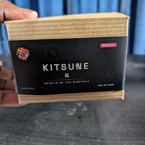 Kitsune Blind Box — Statuetta snodabile di volpe spirito stampata in 3D, oggetto da collezione ispirato al folklore giapponese e agli anime, regalo a sorpresa misterioso immagine 6