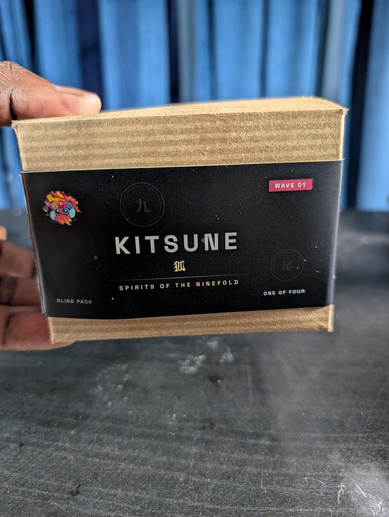 Kitsune Blind Box — Statuetta snodabile di volpe spirito stampata in 3D, oggetto da collezione ispirato al folklore giapponese e agli anime, regalo a sorpresa misterioso immagine 6