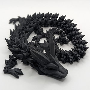Dragon-Crystal Dragon-3d printed Dragon-Articulated Dragon-3D Printed Sensory Stress Fidget - Geek Gift - Gift for Dragon Lovers