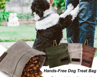 Leckerli-Beutel für Hunde, tragbare Leckerli-Tasche für das Welpen-Hundetraining, freihändige Tasche für den Hundespaziergang, automatisch schließende Belohnungstasche für Haustierfutter und Snacks