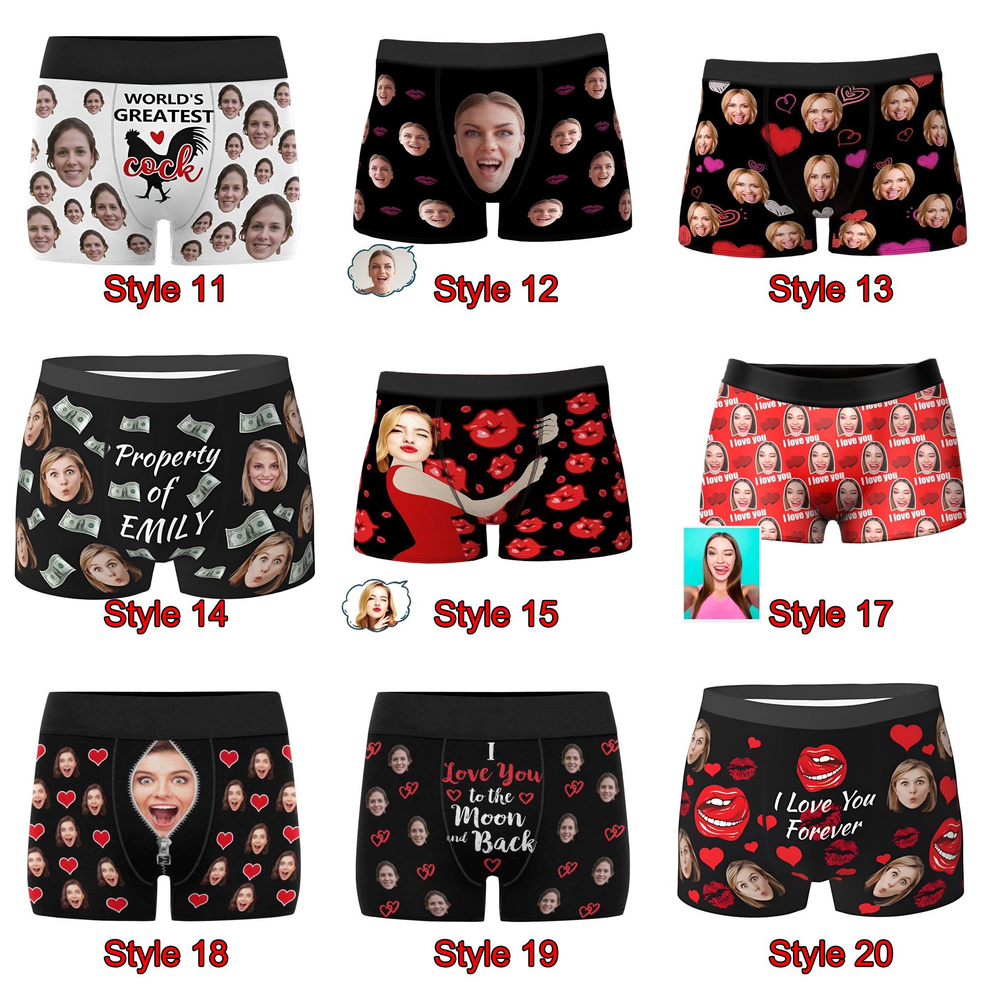Personalized Boxers丨Custom Face Underwear丨Face Boxer Briefs丨Funny Underwear With Face丨Gifts for Husband,Boyfriend,Groom,Dad丨Birthday Gift