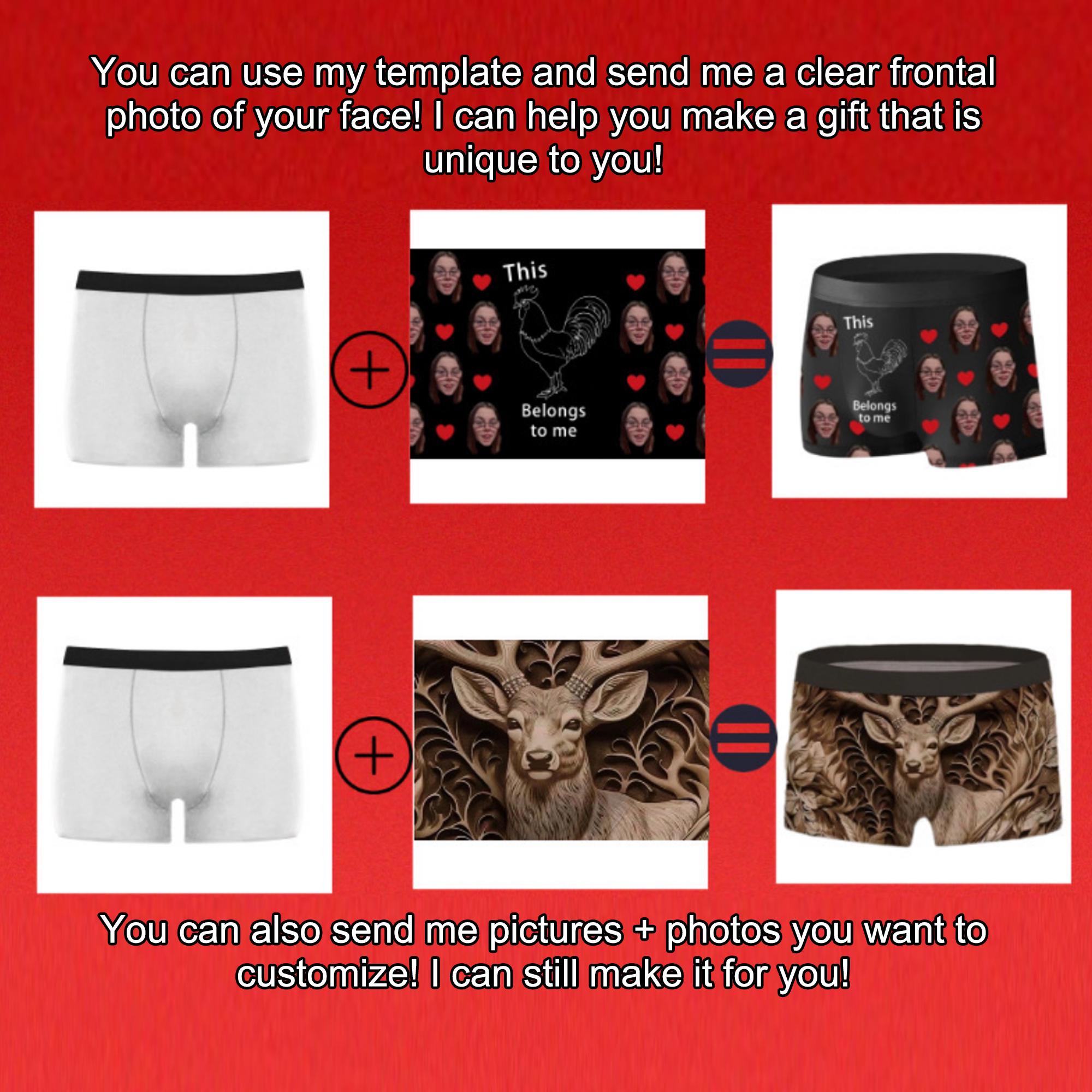Personalized Boxers丨Custom Face Underwear丨Face Boxer Briefs丨Funny Underwear With Face丨Gifts for Husband,Boyfriend,Groom,Dad丨Birthday Gift