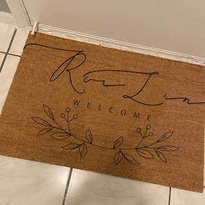 Personalized Doormat丨New Home Gift, Housewarming Gift, Welcome Mat, Custom Door Mat, Outdoor Rug, Coir Door Mat, Wedding Gift, Birthday Gift