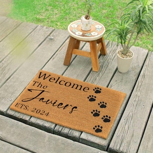 Coir Door Mat丨New Home Gift, Personalized Doormat, Housewarming Gift, Welcome Mat, Custom Door Mat, Outdoor Rug, Wedding Gift, Birthday Gift