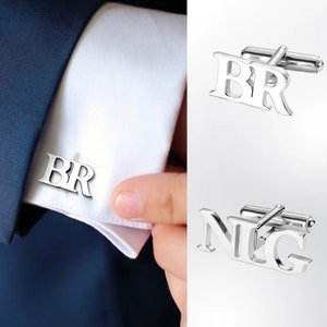 Custom Cufflinks, Groomsmen gifts, Initial Cuff Links,  Groom Wedding Cufflinks丨Gift for Him Personalized Cuff Links