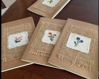 Floral Embroidered Journal
