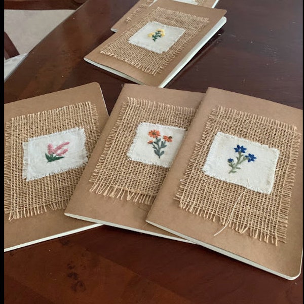 Floral Embroidered Journal