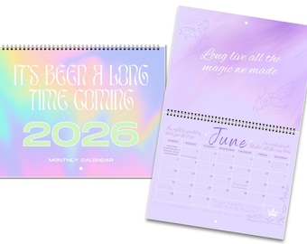 2026 Eras Lyric Wall Calendar