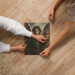Heavenly Guardian Angel Artwork, Jigsaw Puzzle, Angelic Home Blessing, Unique Spiritual Gift