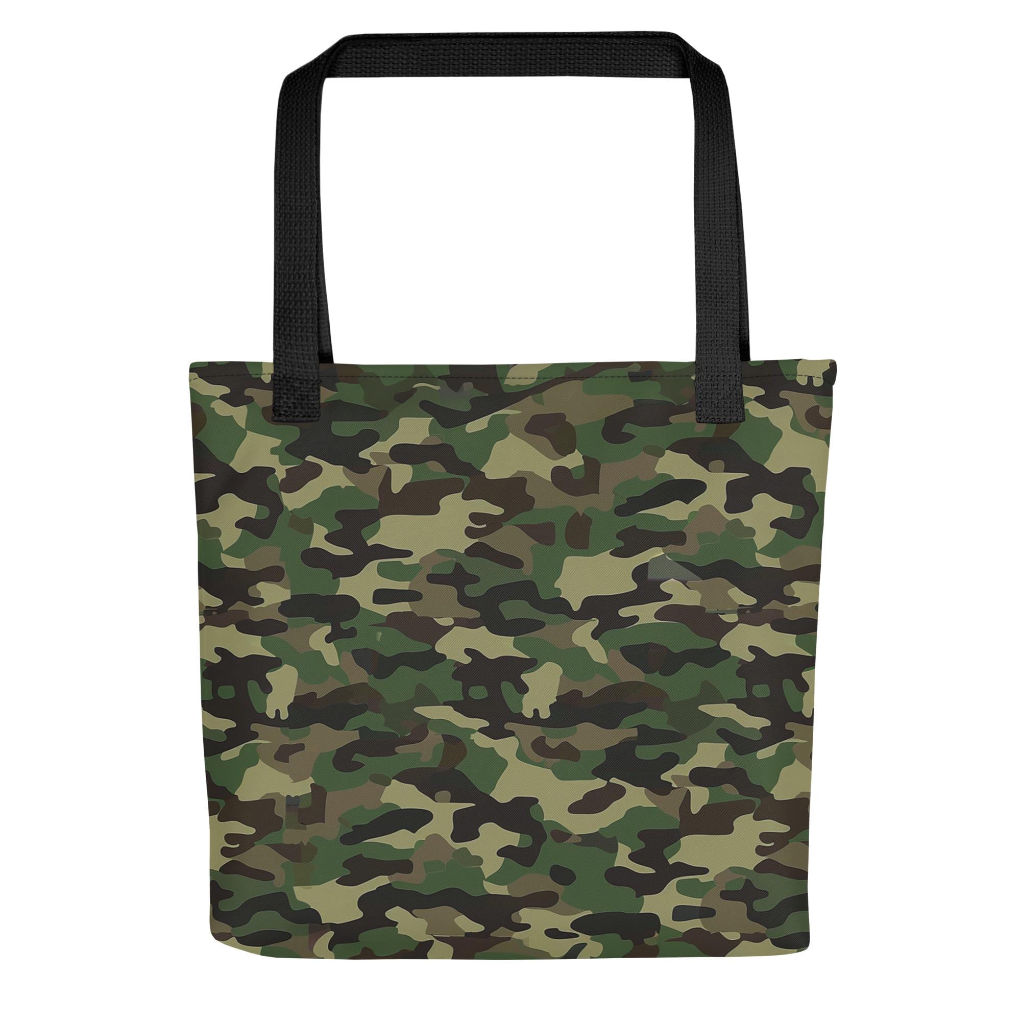 Camo Tote Bag, Stylish Camouflage Canvas Bag for Shopping or