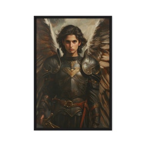 Himmlischer Schutzengel Kunstdruck, Elegante Leinwand Kunst, Einzigartiges Spirituelles Geschenk