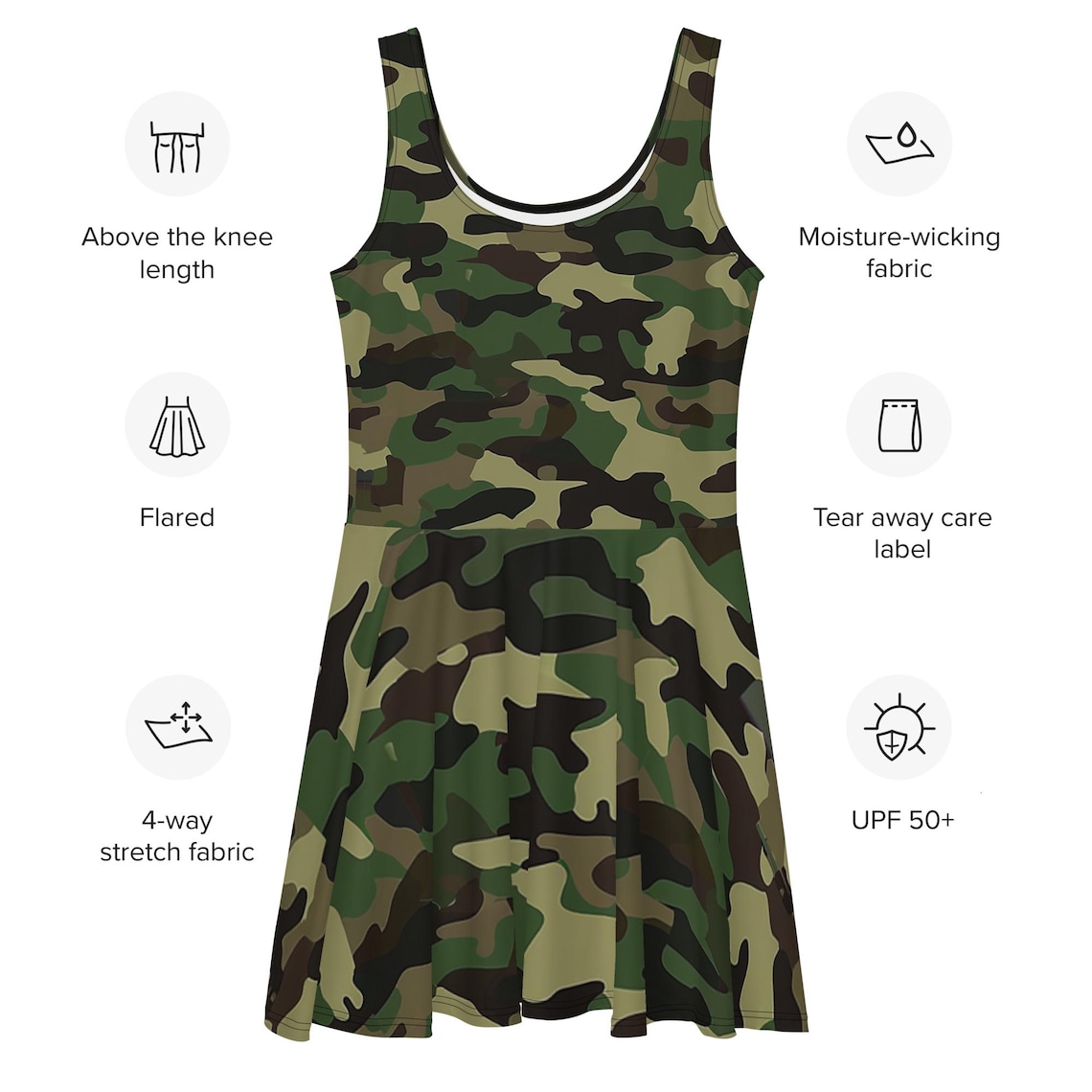 KINDA FUN DRESS IN MULTI CAMO main image 1