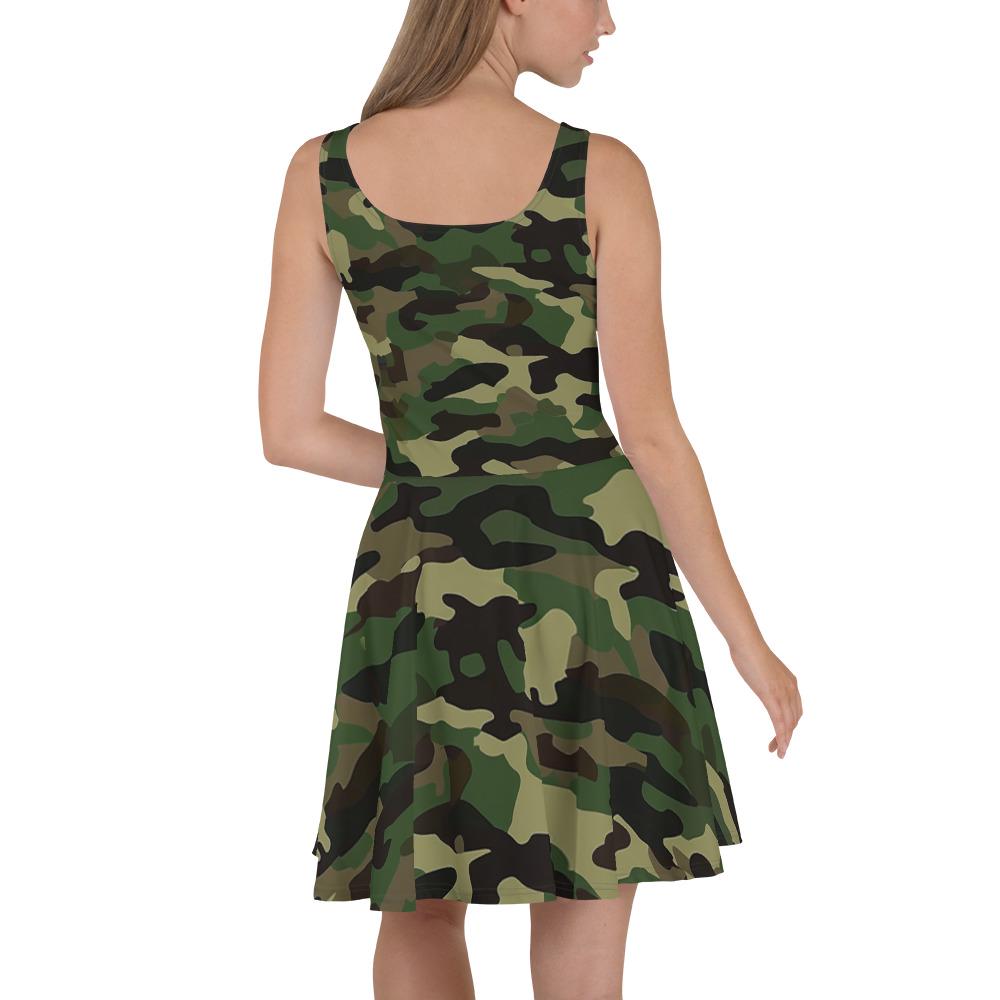 Drop Shoulder Camo Tee Dress