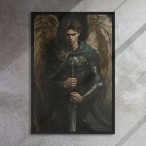 Renaissance Angel Artwork - Elegant Framed Canvas Print, Vintage-Inspired Decor, Ideal Wedding or Anniversary Gift