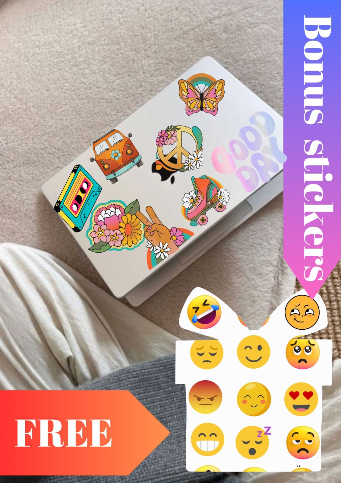 Fun Printable Woodstock Aesthetic Stickers Pdf BONUS Free Fun Mood ...