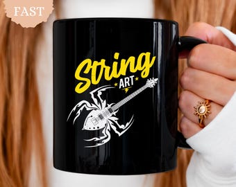 Guitar Lover Gift, Electric Guitar Mug, Musician Coffee Mug, Rock Music Mug, Funny Guitarist Gift, Music Mug, Gift For Guitar Player