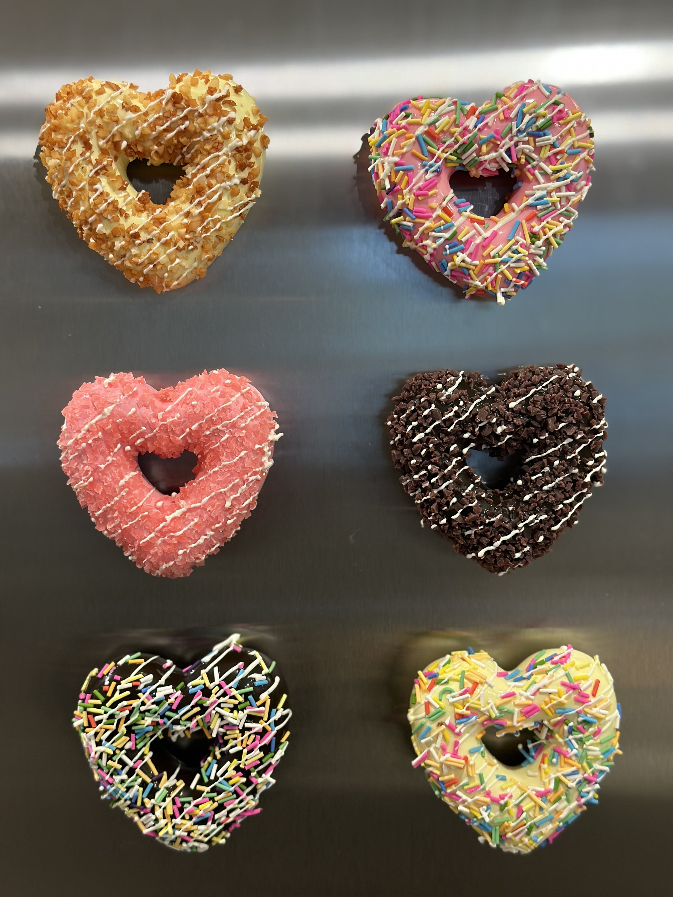 Heart Shaped Donut Magnets (6 Pack)