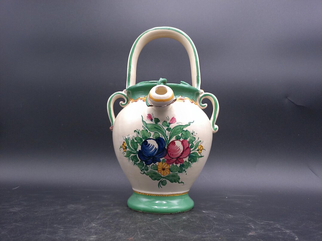 イタリア製の花柄セラミックピッチャー 美しいデザイン - Etsy 日本