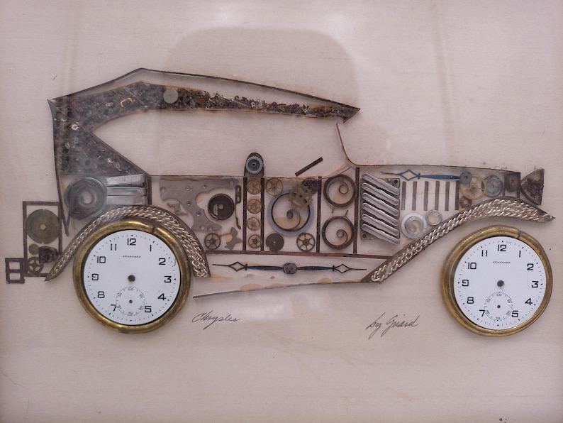 Vintage Girard's Watch Picture Original Art Piece 10.5" X 12" Signed by Artist image 2