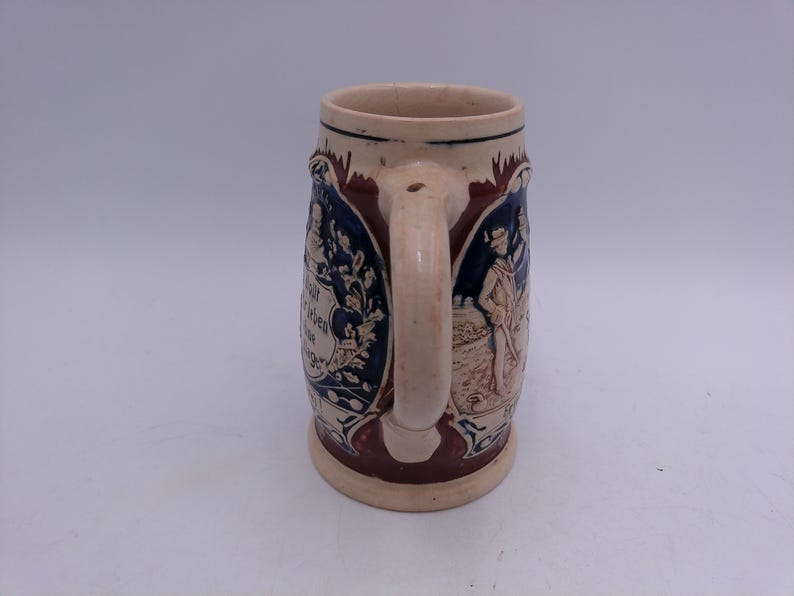 Beer Stein Made In Germany Vintage Small Crack Old Vintage image 2