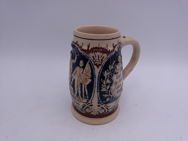 Beer Stein Made In Germany Vintage Small Crack Old Vintage image 6