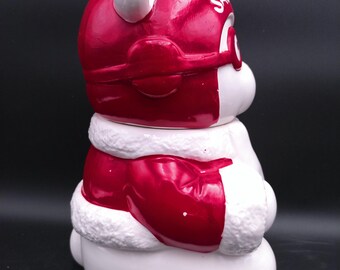 オーナメント　コックのくまさん Santa Bear Aviator Cookie Jar Vintage 1987 Dayton Hudson Christmas