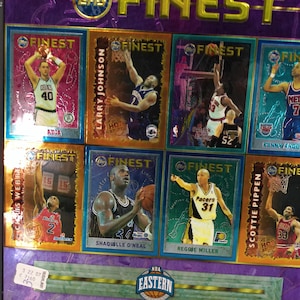 Carte promozionali Topps Finest Basketball 1995-96 con cornice immagine 2
