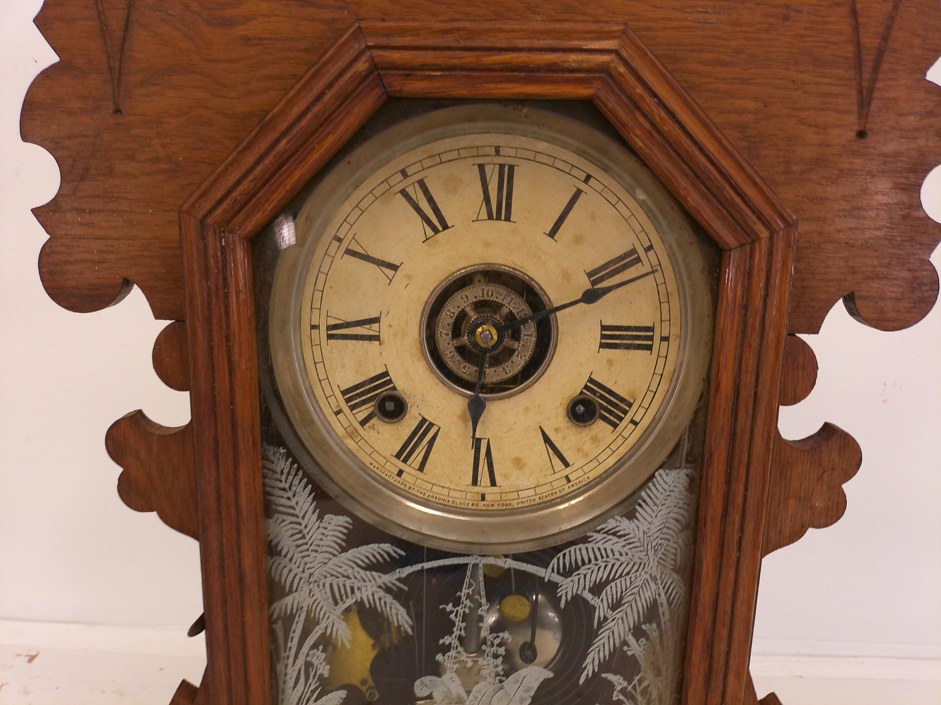 Ansonia Clock Co. Kitchen Mantel Clock With Alarm 8-day Time