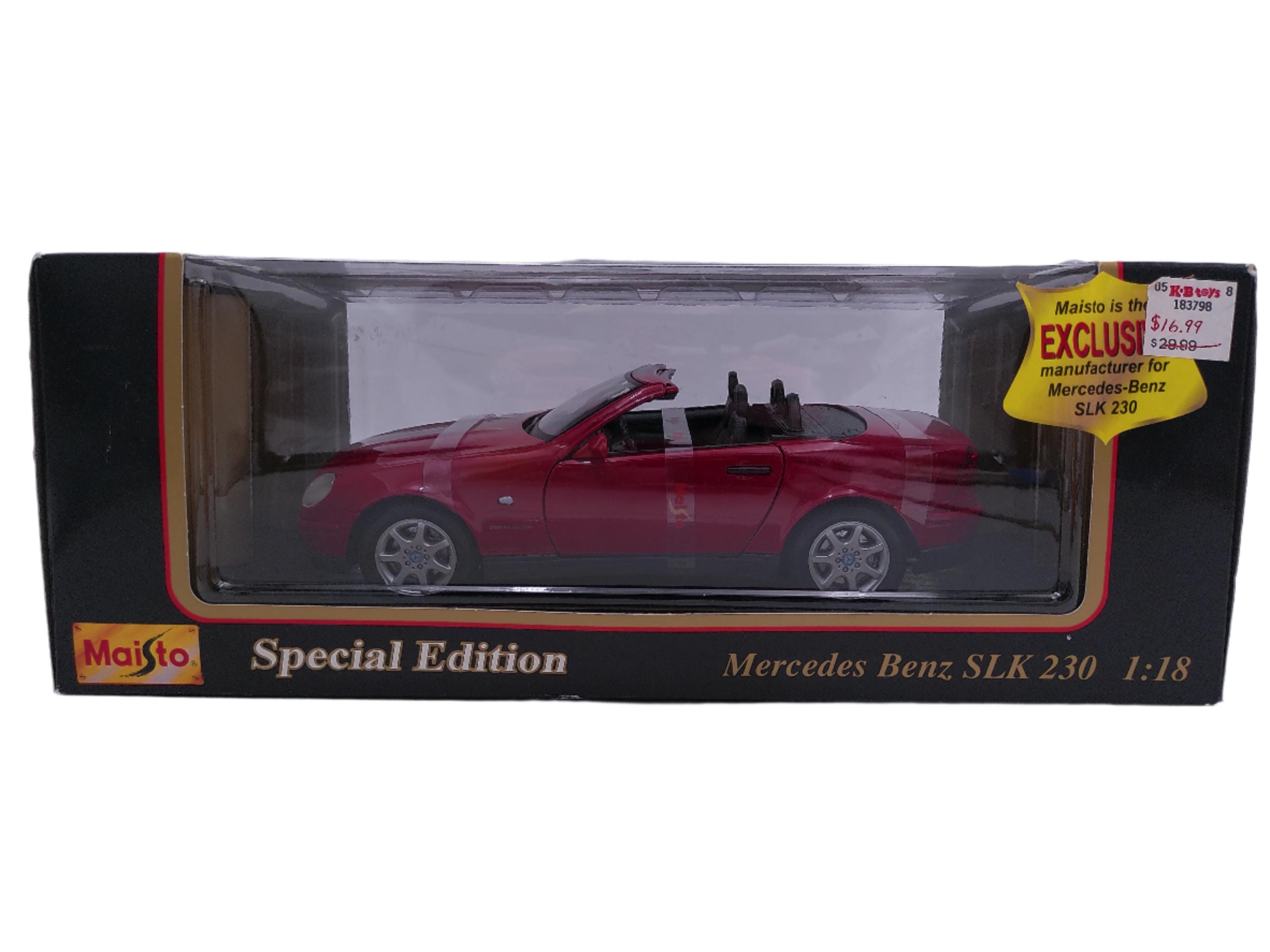 マイスト　メルセデスベンツ　SLK230 Mercedes Benz SLK 230 - Silver - 1/18 Scale - Maisto - 1996