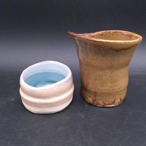 Pottery Lot of 2 Vases Bowls 2008 Marked MCBS
