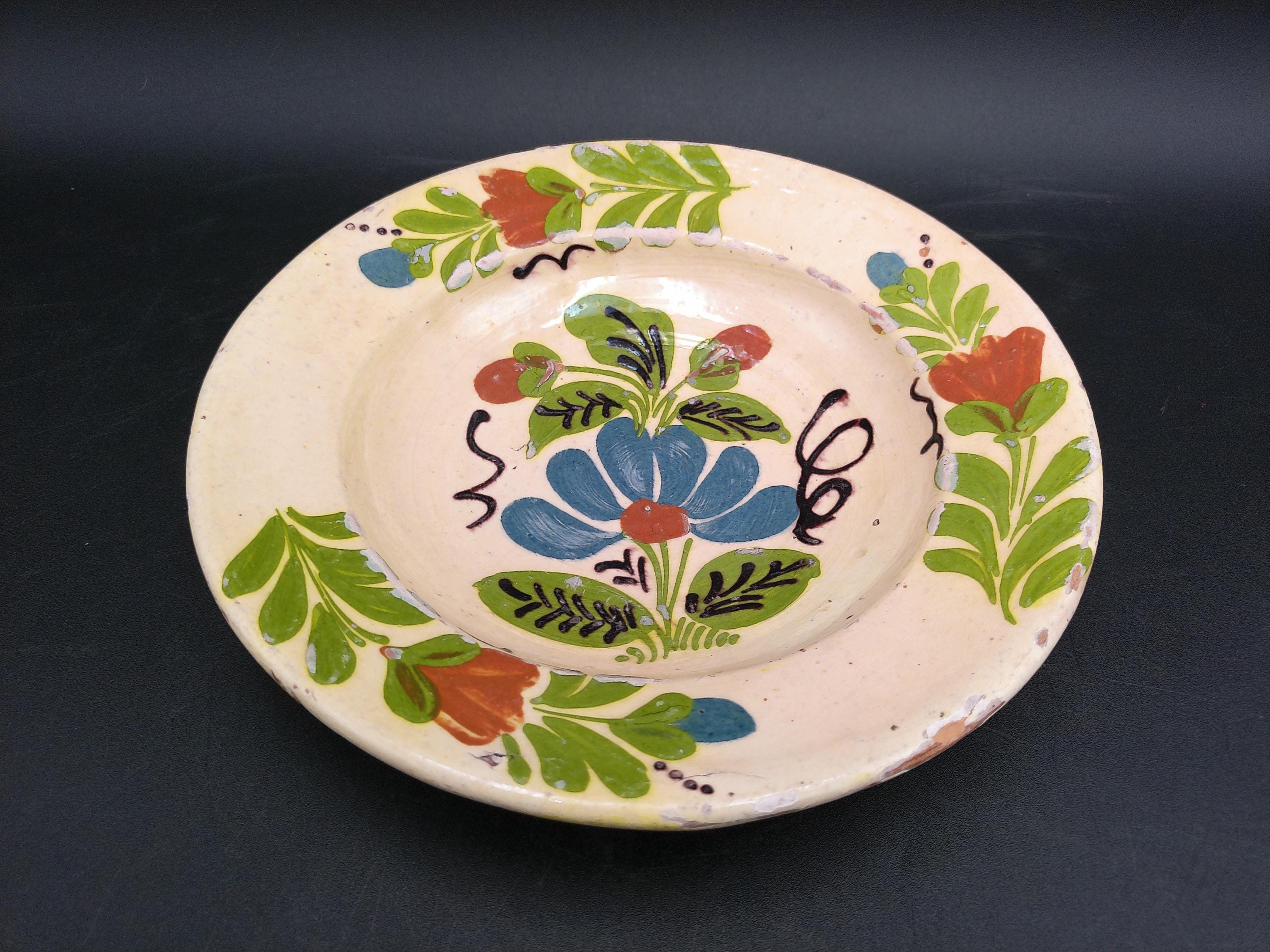 ヴィンテージ陶器壁掛け ヴィンテージ 蝶々モチーフ壁掛け陶器オブジェ｜アンティーク