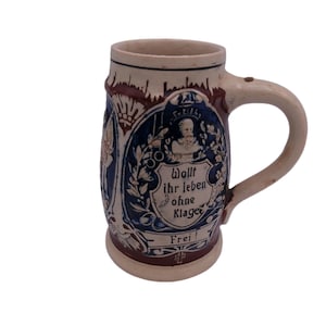 Beer Stein Made In Germany Vintage Small Crack Old Vintage image 1