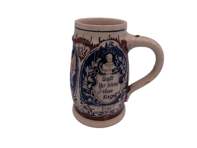 Beer Stein Made In Germany Vintage Small Crack Old Vintage image 1