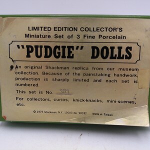 Pudgie Dolls from 1979 set of 3 image 3